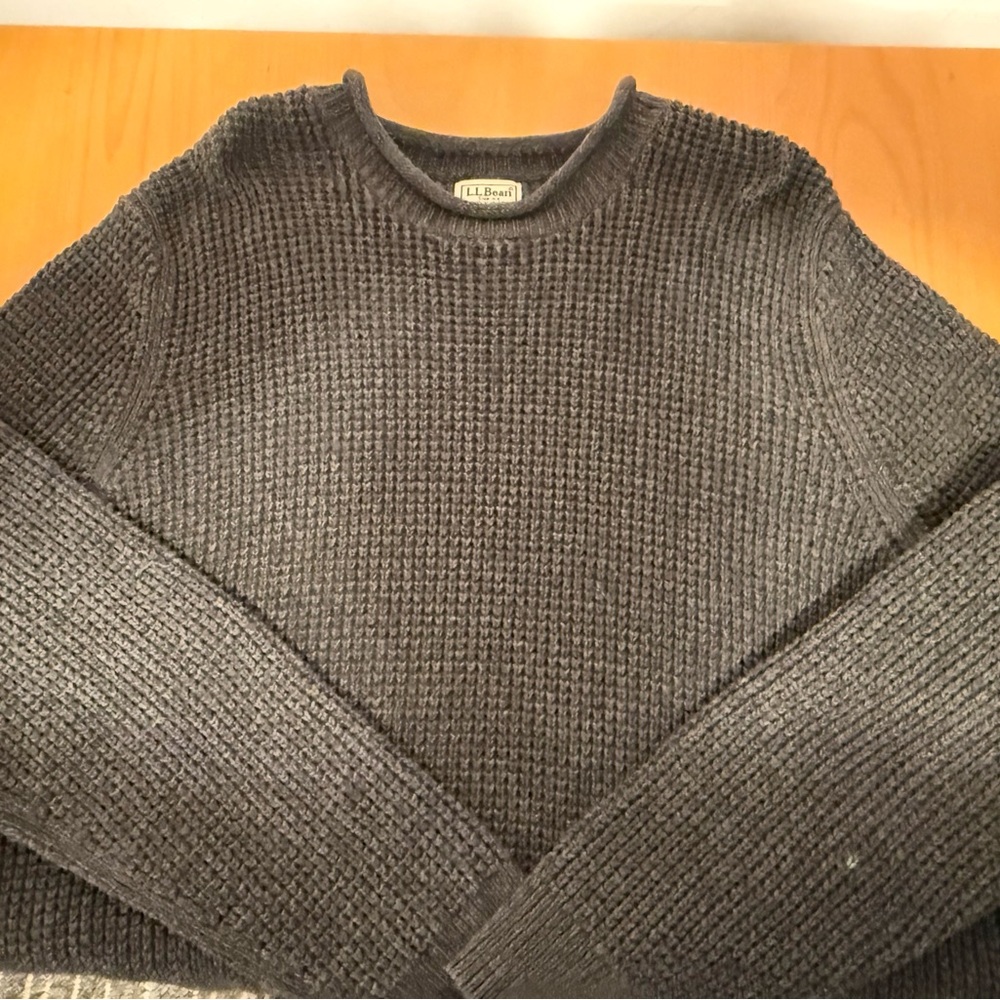 L.L. Bean Men's Charcoal Rollneck Sweater XL